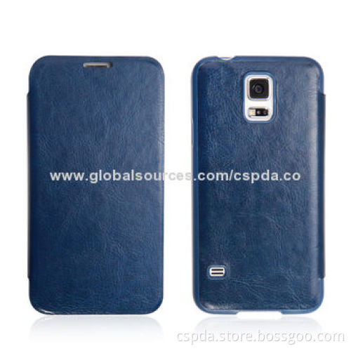 Crazy Horse Ultra Slim PU and PC Hard Cases for Samsung Galaxy S5, Different Colors Welcomed